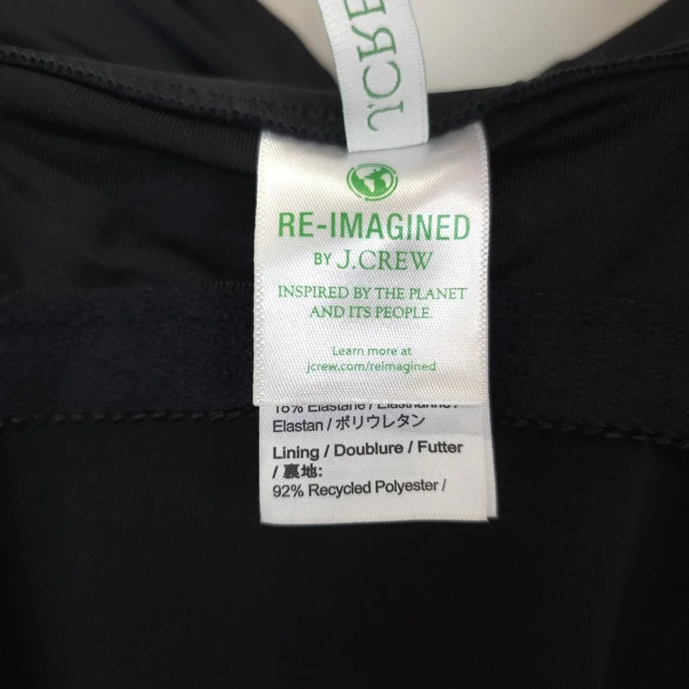 J Crew Swimsuit Womens Size 2 Black One Piece Ruched‎ Bust Recycled Lined BR018